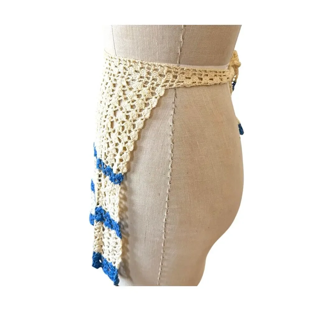Vintage crocheted blue